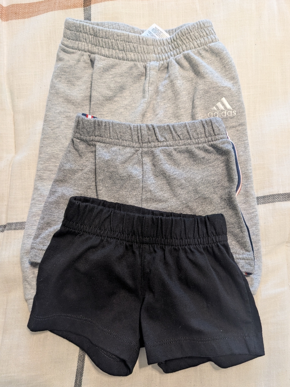3 Pieces: 1 Sweatpants, 2 Shorts Size 6 Months